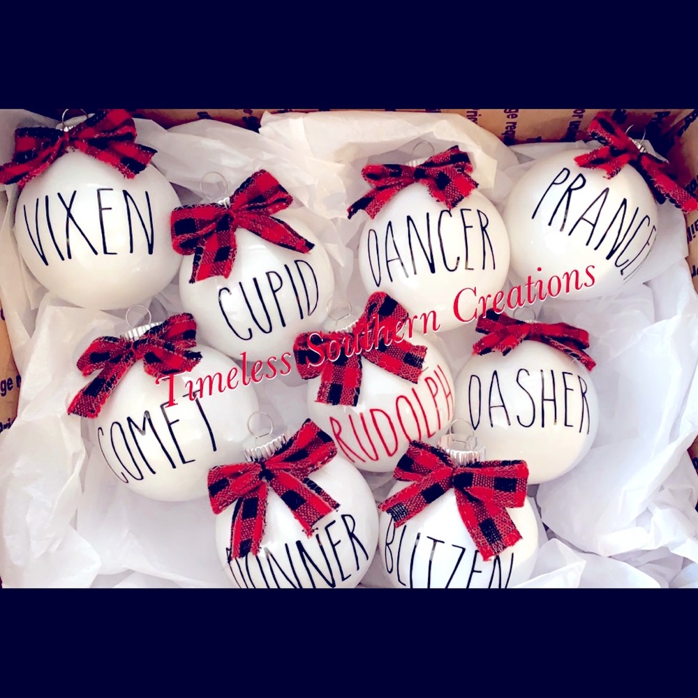 Rae Dunn Inspired Reindeer Ornaments (9)